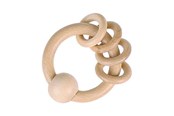 Babylegetøj - Goki Wooden Gripping Ring with 4 Rings - 65322