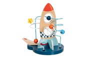 Babylegetøj - Goki Wooden Locomotion Spiral Rocket with Catapult - 59973