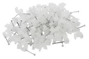 Kabel Organisering - Nordic Quality Cable Clip 3x5mm Neutral 100 pcs. - 322722