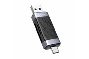 Hukommelseskort - adapter og kortlæser - ORICO CD2D-AC2-BK-EP TF/SD memory card reader USB + USB-C (black). - CD2D-AC2-BK-EP
