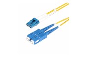 Netværkskabel - StarTech.com 2m (6ft) LC to SC (UPC) OS2 Single Mode Duplex Fiber Optic Cable - patch cable - 2 m - yellow - Gul - 2m - SMLCSC-OS2-2M