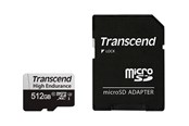 Hukommelseskort - Transcend 350V High Endurance MicroSD/SD - 100MB/s - 512GB - TS512GUSD350V