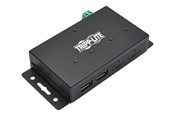 USB hub - Eaton series 4-Port Industrial-Grade USB 3.1 Gen 2 Hub - 10 Gbps 2 USB-C & 2 USB-A 15 kV ESD Immunity Iron Housing USB hub - 4 ports - Sort - U460-2A2C-IND