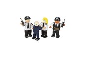 Trælegetøj - Tidlo Wooden Dollhouse Dolls Police and Crook 4 pcs - T0142