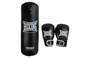 Sport & Fitness - ASG Junior Boksesæt - 15 Kg. (Handsker + Boksepude)  Sort/Hvid - ASG4181HVIDONE SIZE