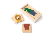 Babylegetøj - Trixie Baby Wooden Combo Puzzle Animals - 36-161