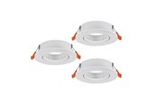 Lamper - EGLO SAPERETA-E indbygningsspot Ø90, 3-pak, hvid - 74046