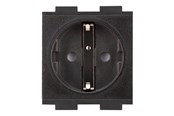 Kabler - diverse - Crestron Electronics Crestron FT2A-PWR-EU series FT2A-PWR-EU-1-BASIC - power socket-outlet - European "Schuko" power outlet module single - 1 gang - 1 power socket - black - FT2A-PWR-EU-1-BASIC