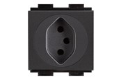 Kabler - diverse - Crestron Electronics Crestron FT2A-PWR-SW series FT2A-PWR-SW-1-BASIC - power socket-outlet - power outlet module single Switzerland - 1 gang - 1 power socket - black - FT2A-PWR-SW-1-BASIC