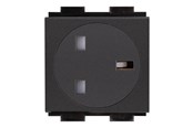 Kabler - diverse - Crestron Electronics Crestron FT2A-PWR-UK series FT2A-PWR-UK-1-BASIC - power socket mechanism - 1 power socket - black - FT2A-PWR-UK-1-BASIC