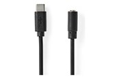 USB kabel - Nedis USB-C to headphone jack adapter - 1 m - CCGB65960BK10