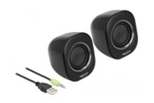 Højttalere - PC - DeLOCK Mini Stereo PC Speaker - Sort - 27002