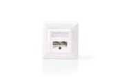 Netværksudstyr & Forlænger til trådløs - Nedis Network Wall Box | In-Wall | 2 port(s) | CAT5e - CCGB89150IV