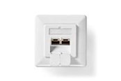 Netværksudstyr & Forlænger til trådløs - Nedis Network Wall Box | In-Wall | 2 port(s) | CAT6 - CCGB89200IV