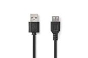 USB kabel - Nedis USB Cable | USB 2.0 | USB-A Male | USB-A Female | 480 Mbps - CCGB60010BK02