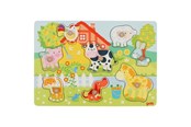 Puslespil - Goki - Farm animals lift-out puzzle - (57392) Wood - 57392