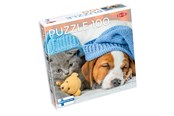 Puslespil - Tactic Cute Kitten and Sleepy Dog 1 pcs puzzle - 59232