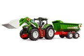 Legetøjsbil - Bruder Roadmax tractor with frontloader and tipping trailer toy - BR3452