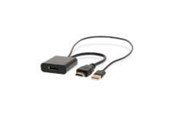 Skærmkabel - Nedis HDMI Adapter | HDMI Connector | DisplayPort Male / USB-A Male - CCGB34300BK02