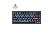 Tastatur - Keychron V1 MAX QMK/VIA Wireless RGB Hot Swap Jupiter Brown - Carbon Black - Tastatur - Nordisk - Sort - V1M-D3-BO