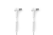Antennekabel/stik - Nedis Coaxkabel | IEC (Coax) Male | IEC (Coax) Female | Vernikkeld | 120 dB | 75 Ohm | Viervoudig Afgeschermd | 3.00 m | Rond | PVC | Wit | Label coaxial cable - CSGL40120WT30