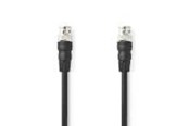 Antennekabel/stik - Nedis BNC Video Cable | BNC Male | BNC Male | Nickel Plated | 75 Ohm | 1.00 m - CVGL01000BK10