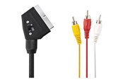 Skærmkabel - Nedis video / audio cable - composite video / audio - 1 m - CVGP31130BK10