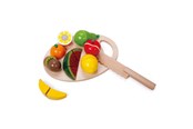 Trælegetøj - Classic World Wooden Cutting Fruit with Cutting Board 17 pcs. - 2824