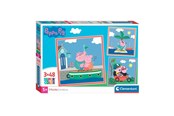 Puslespil - Clementoni Jigsaw Puzzle Super Color Square Peppa Pig 3x48pcs. Floor - 25293