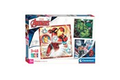 Puslespil - Clementoni Jigsaw Puzzle Super Color Square Marvel Avengers 3x48pcs. Floor - 25315