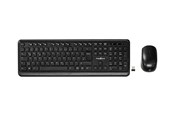 Tastatur - Nedis - keyboard and mouse set - QWERTZ - German - black Input Device - Tastatur & Mus sæt - Tysk - Sort - KBMCW100BKDE