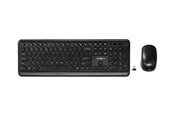 Tastatur - Nedis - keyboard and mouse set - QWERTY - US - black - Tastatur & Mus sæt - Amerikansk engelsk - Sort - KBMCW100BKUS