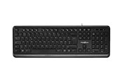 Tastatur - Nedis - keyboard - AZERTY - French - black - Tastatur - Fransk - Sort - KBMU200BKFR