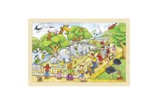 Puslespil - Goki Jigsaw puzzle 24 pcs - Visit at the Zoo Wood - 57808