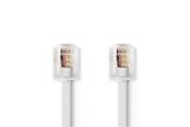 Telefonkabel - Nedis Telecom Cable | RJ11 Male | RJ11 Male | 10.0 m - TCGB90200WT100
