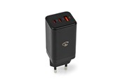 Mobil - Adaptere & Opladere - Nedis Universal GaN Wall Charger - WCGPD65W100BK