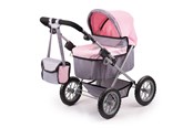 Dukke, bamse og udstyr - Bayer Design Dolls Pram Trendy - Gray/Pink (13008AA) - 13008AA