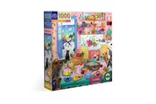 Puslespil - eeBoo Puzzle 1000 pcs - Pink Kitchen - EPZTPNK