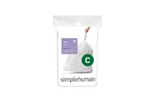 Rengøring - Simplehuman Kode C skræddersyede affaldsposer, pakke med 20, hvid - CW0162