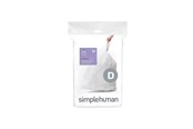 Rengøring - Simplehuman Kode D skræddersyede affaldsposer, pakke med 20, hvid - CW0163