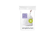 Rengøring - Simplehuman Kode G skræddersyede affaldsposer, pakke med 20, hvid - CW0166