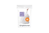 Rengøring - Simplehuman Kode H skræddersyede affaldsposer, pakke med 20, hvid - CW0168
