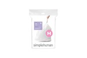 Rengøring - Simplehuman Kode M skræddersyede affaldsposer, pakke med 20, hvid - CW0173