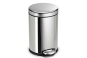 Affaldssortering - Simplehuman 4,5L rund pedalspand, poleret stål - CW1851CB
