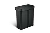 Affaldssortering - Simplehuman 58L (34/24), rektangulær sensor skraldespand med stemmestyring, sort - ST2043