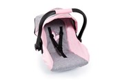 Dukke, bamse og udstyr - Bayer Design Deluxe Car Seat with Canopy for Dolls - Grey/Pink (67933AA) - 67933AA
