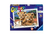 Kreativt Legetøj - Ravensburger CreArt Painting by Numbers - Little Lion Cubs - 236169