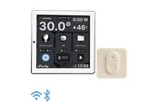 Smart Home - Shelly Wall Display White + BLU H&T Ivory - WiFi touch skærm - Shelly_WallD_BLU_HT_Ivory