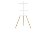 Vægbeslag, AV-Beslag & AV-Møbler - Nedis TVSM7060WT stand - tripod - for LCD TV - white beech - Max 35 kg - recommended for 65" - TVSM7060WT