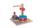 Trælegetøj - Bigjigs Wooden Rails - Gravel Crane - BJT253